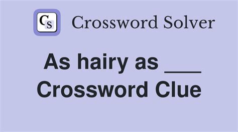 bushy do crossword clue